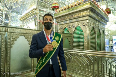 مراسم استقبال از محمد علی و محمدرضا گرایی قهرمان المپیک توکیو ۲۰۲۰ در رشته کشتی فرنگی - شیراز