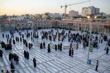 آئین اهتزاز پرچم گنبد حرم امام حسین(ع)برفراز بارگاه عبدالعظیم(ع) - شهرری