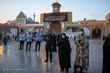 آئین اهتزاز پرچم گنبد حرم امام حسین(ع)برفراز بارگاه عبدالعظیم(ع) - شهرری