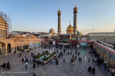 آئین اهتزاز پرچم گنبد حرم امام حسین(ع)برفراز بارگاه عبدالعظیم(ع) - شهرری