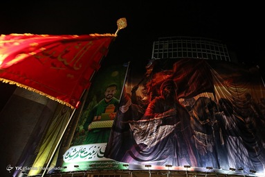 رونمایی از دیوارنگاره محرمی میدان ولیعصر (عج)