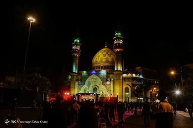مراسم عزاداری دومین شب محرم در هیئت مکتب الصادق (ع) - میدان فلسطین