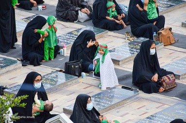 آیین شیرخوارگان حسینی (ع) در اولین جمعه ماه محرم - گلزار شهدای کرمان
