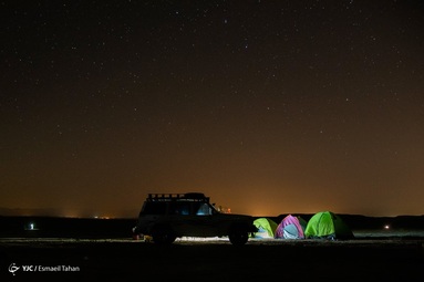 رصد کهکشان راه شیری و آسمان شب - روستای بیابانک کویر سمنان
