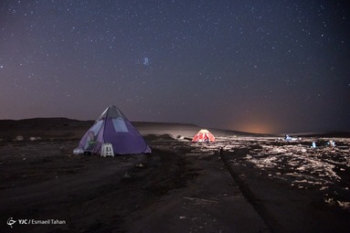 رصد کهکشان راه شیری و آسمان شب - روستای بیابانک کویر سمنان