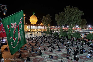 عزداری شب تاسوعای حسینی - حرم حضرت شاهچراغ (ع)
