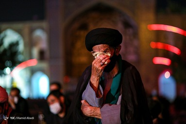 عزاداری شب تاسوعای حسینی در هیئت ثارالله -  مدرسه فیضیه قم