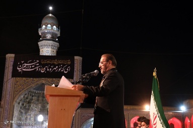 مراسم خطبه خوانی شب شهادت حضرت امام حسین (ع) - حرم مطهر رضوی