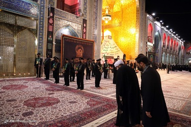 مراسم خطبه خوانی شب شهادت حضرت امام حسین (ع) - حرم مطهر رضوی