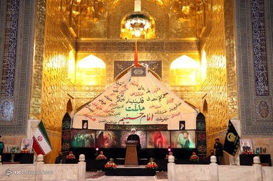 مراسم خطبه خوانی شب شهادت حضرت امام حسین (ع) - حرم مطهر رضوی