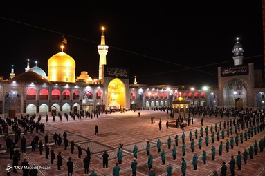 مراسم خطبه خوانی شب شهادت حضرت امام حسین (ع) - حرم مطهر رضوی