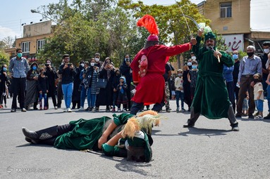 عزاداری ظهر عاشورا در روستای جوپار - کرمان