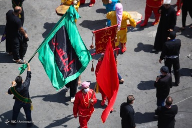 مراسم عزاداری و خیمه سوزان عاشورای حسینی - چهارراه گلوبندک