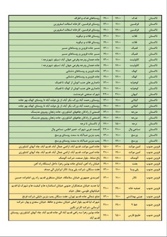 جدول خاموشی