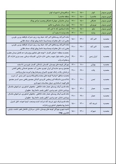 جدول خاموشی