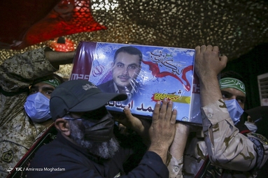 وداع با پیکر شهید مدافع حرم محمد اینانلو