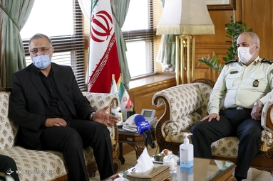 دیدار و گفتگوی شهردار تهران با سردار اشتری فرمانده نیروی انتظامی کشور