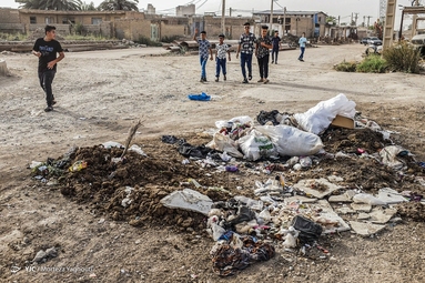 کوی سیاحی اهواز اسیر فاضلاب