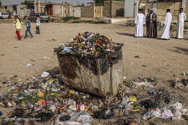 کوی سیاحی اهواز اسیر فاضلاب