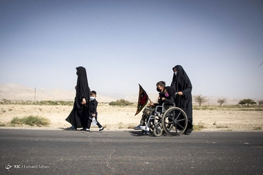 آیین پیاده‌روی جاماندگان اربعین - سمنان