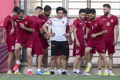 تمرین تیم فوتبال پرسپولیس تهران