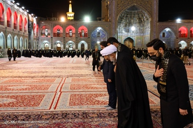 مراسم خطبه خوانی شب شهادت حضرت امام رضا (ع) - حرم مطهر رضوی