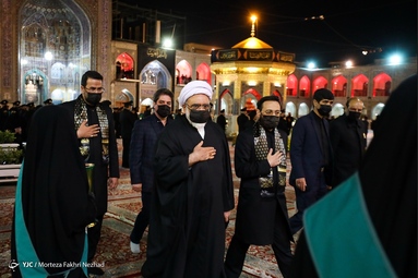 مراسم خطبه خوانی شب شهادت حضرت امام رضا (ع) - حرم مطهر رضوی