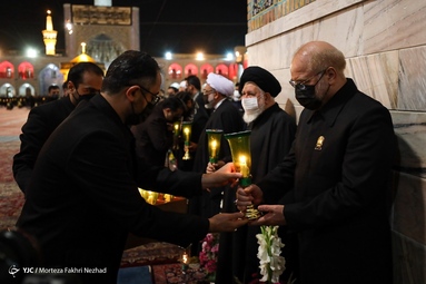 مراسم خطبه خوانی شب شهادت حضرت امام رضا (ع) - حرم مطهر رضوی