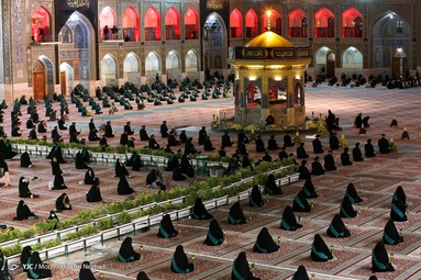 مراسم خطبه خوانی شب شهادت حضرت امام رضا (ع) - حرم مطهر رضوی