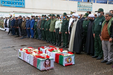 مراسم تشییع پیکر شهید «سید فاضل مدنی» و شهید «محمود حسرتی»