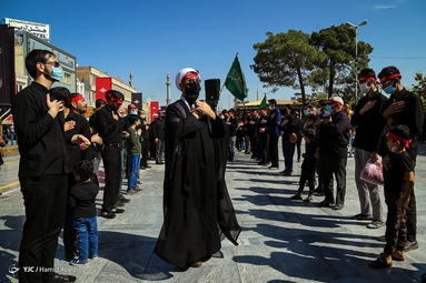 دسته عزاداری شهادت امام عسکری (ع) با حضور عزادارن اهل بیت - حرم حضرت معصومه (س)