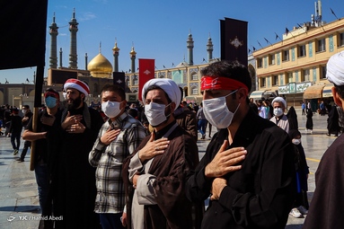 دسته عزاداری شهادت امام عسکری (ع) با حضور عزادارن اهل بیت - حرم حضرت معصومه (س)