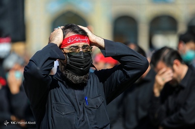 دسته عزاداری شهادت امام عسکری (ع) با حضور عزادارن اهل بیت - حرم حضرت معصومه (س)