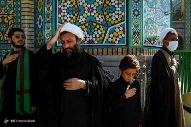 دسته عزاداری شهادت امام عسکری (ع) با حضور عزادارن اهل بیت - حرم حضرت معصومه (س)