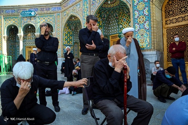 دسته عزاداری شهادت امام عسکری (ع) با حضور عزادارن اهل بیت - حرم حضرت معصومه (س)