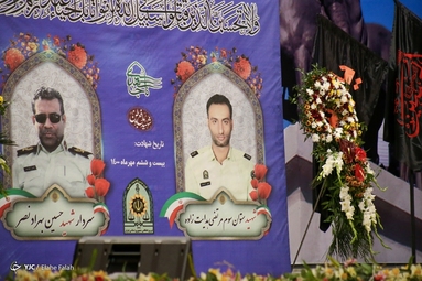 مراسم وداع و تشییع شهیدان «حسین بهراد نصر» و «مرتضی هدایت‌زاده» - رشت