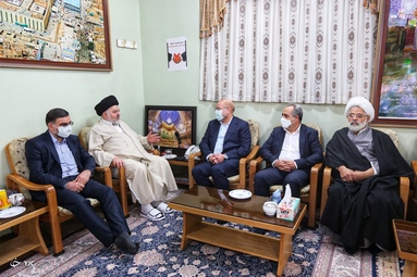 دیدار محمد باقر قالیباف رئیس مجلس شورای اسلامی با مراجع تقلید و علما در قم