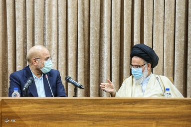 دیدار محمد باقر قالیباف رئیس مجلس شورای اسلامی با مراجع تقلید و علما در قم