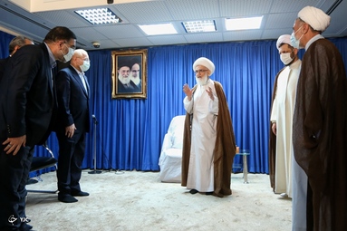 دیدار محمد باقر قالیباف رئیس مجلس شورای اسلامی با مراجع تقلید و علما در قم