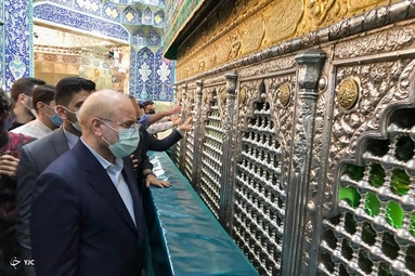 دیدار محمد باقر قالیباف رئیس مجلس شورای اسلامی با مراجع تقلید و علما در قم
