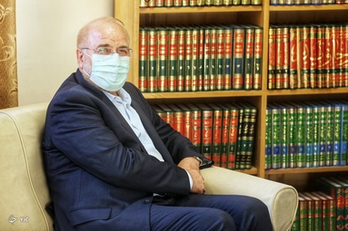 دیدار محمد باقر قالیباف رئیس مجلس شورای اسلامی با مراجع تقلید و علما در قم