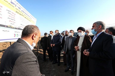 بازدید رئیس جمهور از پروژه باند دوم جاده پارس آباد - اردبیل و مجموعه گلخانه