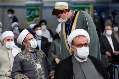 دیدار میهمانان کنفرانس بین‌المللی وحدت اسلامی با رهبر انقلاب اسلامی
