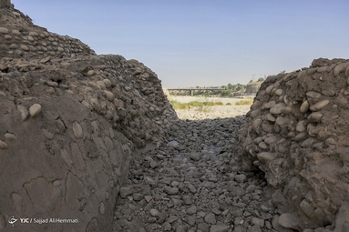  نمایی از پل جدید دزفول از داخل پل قدیم دزفول