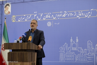 آیین بهره برداری از اتوبوس‌های جدید ناوگان حمل و نقل عمومی