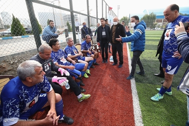 بازی دربی تیم پیشکسوتان استقلال و پرسپولیس در فینال جام شهید طهرانی