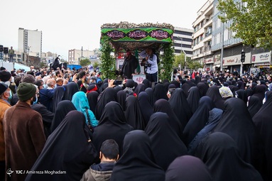 مراسم تشییع پیکر مطهر شهیده «فاطمه اسدی» پس از اقامه نماز جمعه امروز تهران
