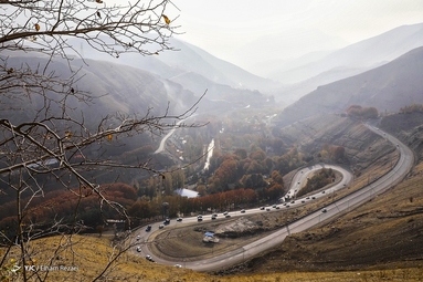 طبیعت پاییزی جاده چالوس