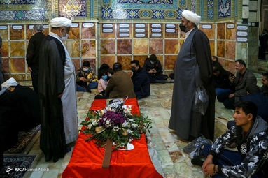 مراسم ترحیم آیت الله مجتهد شبستری - قم