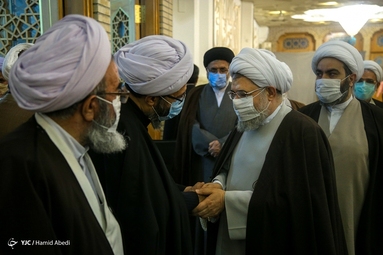 مراسم ترحیم آیت الله مجتهد شبستری - قم